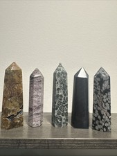 Five Piece Crystal Tower Set Mixed Materials 441 Total Grams picture
