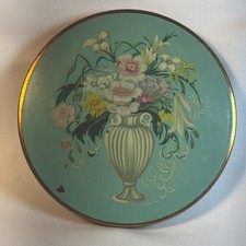 Vintage RARE 3-1/2” Stratton Double Sided Enamel Powder Compact Engraved picture