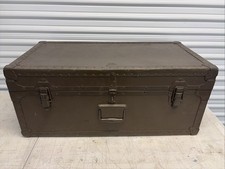 Vintage WWII Korean War Era Military Footlocker Poirier & Mclane Corp 1947 NICE picture