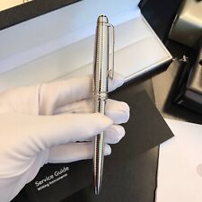 Luxury 163 Metal Series Wavy Silver Color 0.7mm Ballpoint Pen NO BOX picture