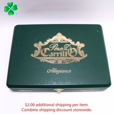 Perez Carrillo Allegiance Chaperone Empty Wood Cigar Box 10.25