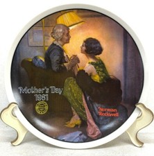 Norman Rockwell Mothers Day 1981 Plate From Edwin M. Knowles