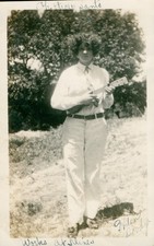 Vintage Photo - Woman in Mens Clothing Ukelele Cross Dressing - Lesbian Interest picture