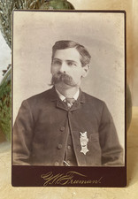 1888-95 GAR Civil War Veteran Cabinet Photo Freeman Charlestown MA. ID'd officer picture