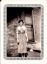 Beautiful Traditional Wife Young Lady Fashion Americana 1930s Vintage Photo picture
