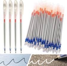 54 Pcs Leather Marking Pen Silver Fabric Markers Pen Set, 4 Pcs Pen Barrel picture