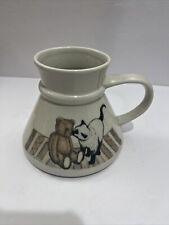 Vintage Otagiri Japan No Spill Coffee Mug Cup Siamese Cat & Toy Bear picture