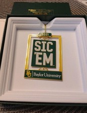 2021 Baylor University Bears Christmas Ornament - With Box- Sic'em picture