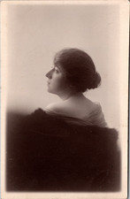 Postcard Real Photo RPPC Side View of Attractive Woman Unposted picture
