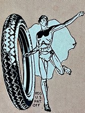 1928 MARATHON CORD TIRES RUNNER LOGO INK BLOTTER BOOTH CYCLE & AUTO ROCHESTER NY picture
