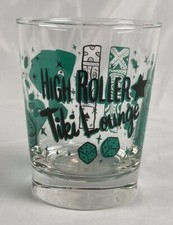High Roller Tiki Lounge Bar Mai Tai Glass Tiki Tony Artist Las Vegas Teal/Black picture