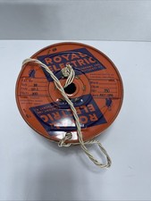Vintage Royal Electric 1954 Metal Wire Spool Pawtucket Rhode Island Full Of Wire picture