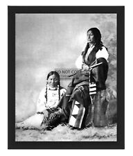 CHIEF SPOTTED TAIL & HIS WIFE NATIVE AMERICANS 8X10 FRAMED PHOTO picture