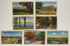 Seven Different Post cards University of Wisconsin Madison 1940s Linen NOS picture