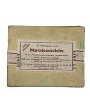 Antique MYOKOMBIN Empty Medicine Paper Box G.M.G.H. C.F. BOEHRINGE GERMANY 1930s picture