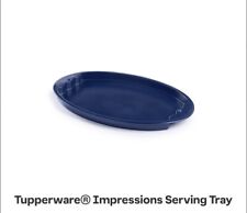 TUPPERWARE New IMPRESSIONS SERVING TRAY in Arctic Night Blue 18x12