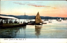 Sea Cliff New York NY Harbor Scene c1900s-10s Vintage Postcard picture