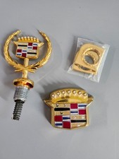 1980,92 Cadillac,BroughamDevilleFleetwood Wreath Gold Hood Orn,Trunk lock,keynew picture