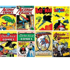 DC Comics Golden Age 8 Comic Facsimile Set Action 1 Detective 27 Batman 1 picture
