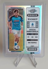 2022-23 Panini Chronicles Khvicha Kvaratskhelia Optic Rookie Ticket Prizm Silver picture