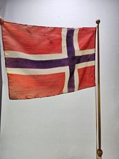 Add a Touch of History Norwegian Handmade Office Flagpole with Original 1930s picture