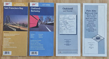 Vintage AAA San Francisco Bay Area California Maps Lot of 4 Oakland Berkeley Pal picture