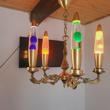 Vintage Lava Lamp Rare Lava Chandelier Lava Mood Lamp Custom Blood Orange picture