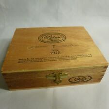 Padron Cigar Box, Wood, Hand Crafted - Series 1926 No9- metal hinges & clasp EUC picture