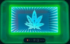 💚 3D RGB LED LIGHT UP GLOW TOBACCO ROLLING TRAY 💛😎 RANDOM COLORS & DESIGNS picture