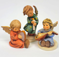 Vintage Goebel West Germany Hummel Angel Figurine Heavenly Joyous News Lot of 3 picture