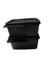 Tupperware Keep Tab Black Rectangle Small 500 ML Spill Proof Airtight Box Set picture