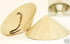 6 Vietnamese Asian Oriental Straw Palm Bamboo Leaf Farmer Garden Rice HATS picture