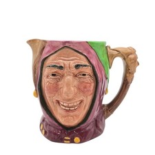 Royal Doulton Character  Large Pitcher Touchstone The Jester 6”. A. Mug picture