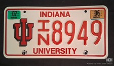 2006 INDIANA LICENSE PLATE • INDIANA UNIVERSITY • Hoosiers Bloomington  picture