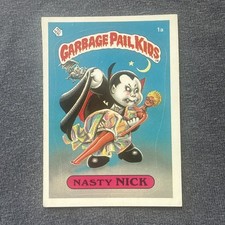 Garbage Pail Kids Nasty Nick Topps Series 1 #1a Original Trading Card 1985 picture