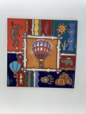 The Optimized Title: Aztec Masterworks Ceramic Art Tile Trivet Coaster 6x6 Hand picture