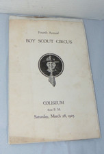 Antique 1925 BOY SCOUTS AMERICA CIRCUS PROGRAM 4th Annual Coliseum 100 year old picture