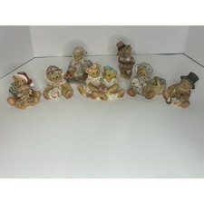 Lot of 13 Pieces Vintage 90's Cherished Teddies Ceramic Figurines & Ornaments picture
