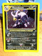 Pokémon TCG Houndoom 4/75 Swirl Holo Rare Unlimited Neo Discovery LP picture