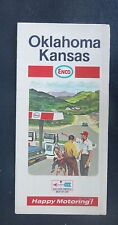 1969  Oklahoma Kansas road  map ENCO  oil gas oil route 66 picture