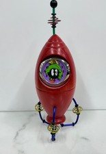 RARE Ltd Ed Marvin the Martian Wooden Rocket Clock Schlabaugh & Sons #638/700 picture