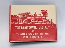 VINTAGE STEAMTOWN, USA  & THE HIGHLANDS MOTEL MATCHBOOK COVER BELLOWS FALLS VT picture