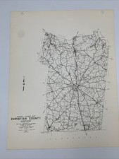 Vintage Kentucky General Highway Map Christian County 1957 KY Hopkinsville picture