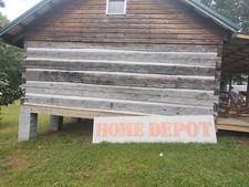 Large Home Depot advertising sign picture