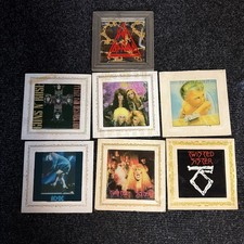 80s Carnival Glass Mirror Prize  Rock Band Lot Poison ac/dc def leppard gnr van picture