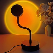 360 Sunset Projector Table Lamp Atmospheric Sun Light Rotate Usb Wire Switch picture