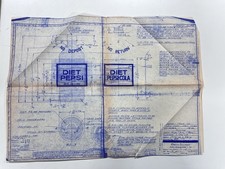 1970 Diet Pepsi Bottle Vintage Factory Engineering Blueprint Copy Owens-Illinois picture