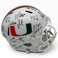 2001 Miami Hurricanes Partial Team Autographed (Speed) Deluxe Full-Size Replica picture
