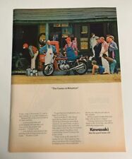 1974 Kawasaki Z-1 Motorcycle Center Of Attention Print Ad Advertising Vintage picture