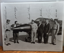 X-15 Rocket Plane & Pilots Standing W/ Signatures Neal Armstong Photo RRP 82 picture